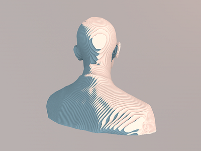 Obama Profile in Topography c4d cinema4d dailyrender glitch head illustration low poly obama topography