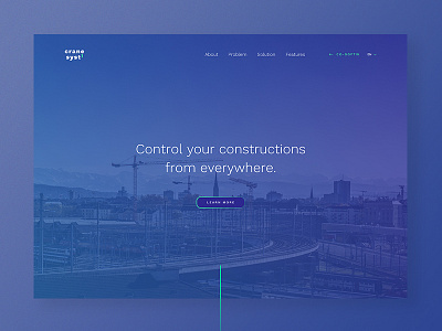 Landing page Crane Syst interface landing page page startup web