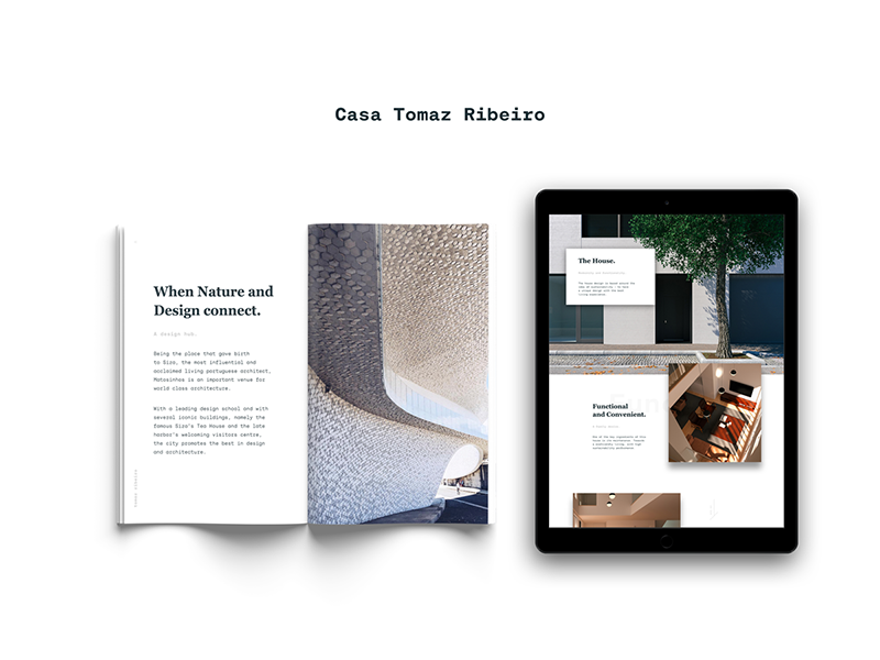 Casa Tomaz Ribeiro print vs digital digital print design editorial design animation web architecture