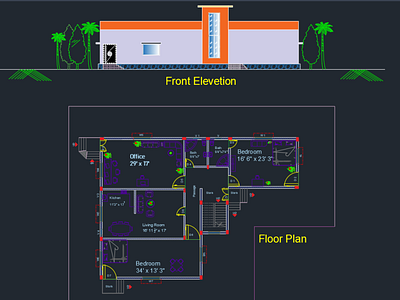 Floor planing home office