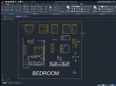 Bed room Blocks 2d design autocad work blocks drafting houseplans