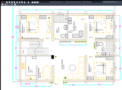 Autodesk AutoCAD 2021 NEW ONE 2d design autocad design drafting floorplan houseplans office floor plan