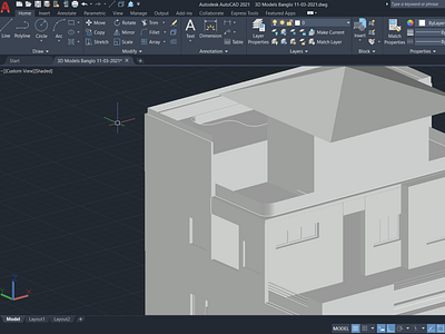 AutoCAD for 3D Bungalow