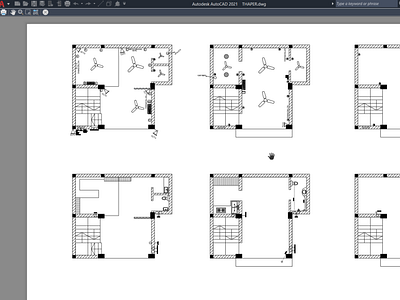 Electric and plumbing plan for a office