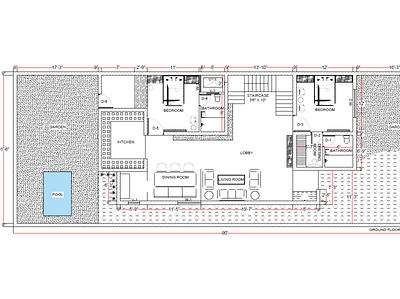 GREEN PARK GROUND FLOOR - 1 2d design autocad design floorplan landscape