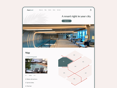 AquaLand - Water park website aquapark branding design development figma interface logo pool site swimming pool ui ui design user experience user interface ux ux design uxui vector webdesign website