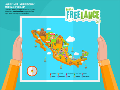 Mapa Virtual cuaad cuaad design designer freelance freelance design freelance illustrator freelancer illustration illustrator infographic inspiration mexico roadtrip typography udg