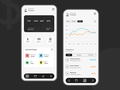 Banking app banking finance minimal mobile