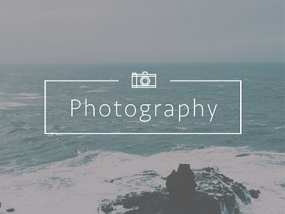 Photography Logo border camera design font graphic grey icon line overlay photography