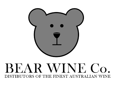 Bear Wine Co bear clean design fun graphic grey hidden logo minimalist simple wine