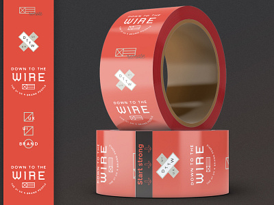 Custom Packaging Tape - UX Agency Brand bespoke custom mockup orange packaging print sticker mule tape