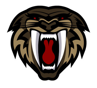 Sabertooth fangs fun illustration lion logo tiger