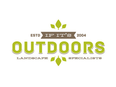 If It's Outdoors - Landscaping green landscaping leaf logo nature outdoors