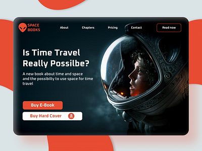 Book Landing Page design ui ux web