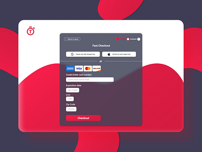 Credit Card Checkout Form design ui ux web