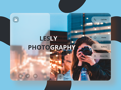 Photographer Portfolio Landing Page design ui ux web