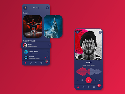 Daily UI #009 - Music App design mobileapp ui ux web