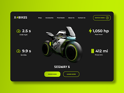 Daily UI #012 - E-commerce Electric Motorcycle Product Page