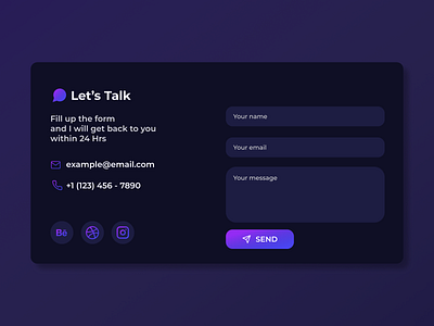 Contact Form UI