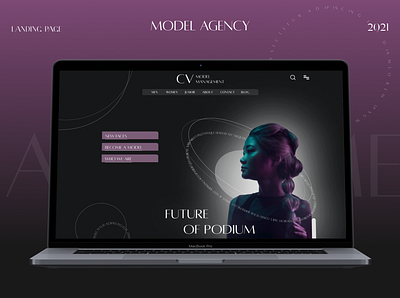 CV Model Agency Landing page app design icon illustration landing page research typography ui ui design ux ux design