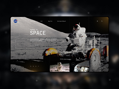 Humans in Space 🚀 concept cosmos design explore humans landing page moon nasa outerspace practice space stars ui ui ux ux web design website weekly warm up