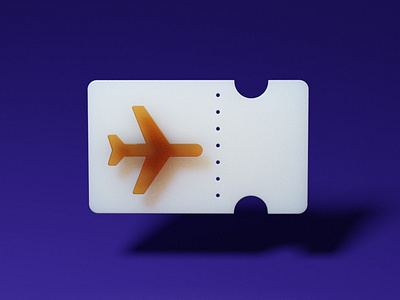 ticket 3D Icon