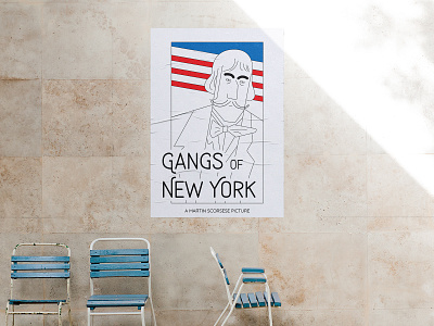 Gangs of New York illustrated poster america illustrated poster illustration illustrator poster