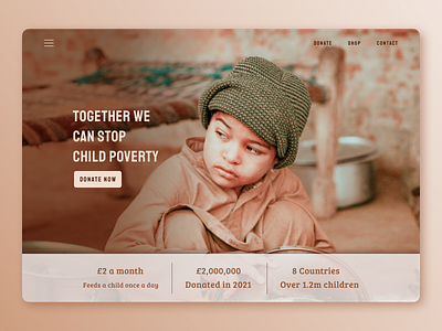 Children's Charity Landing Page dailyui design ui ui design uidesign uxdesign website website concept website design