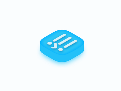 To-do List App Icon app dailyui design glass effect isometric isometric design ui design uidesign