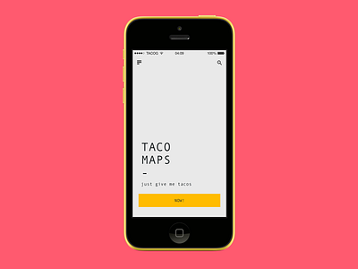 taco maps, pt. i app design clean clear minimal simple sketch tacos ui ux
