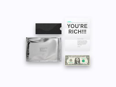 YOU'RE RICH!!! back to the future dollar envelope investify kit letter rich welcome