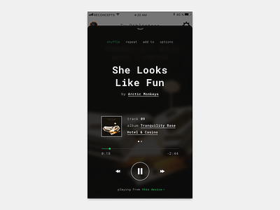 Spotify reconcept player reconcept spotify ui