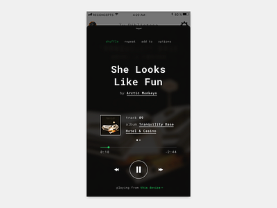 Spotify reconcept player reconcept spotify ui