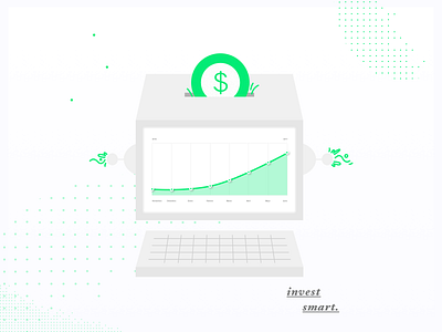 Ok Computer compound interest fintech illustration investment robo advisor