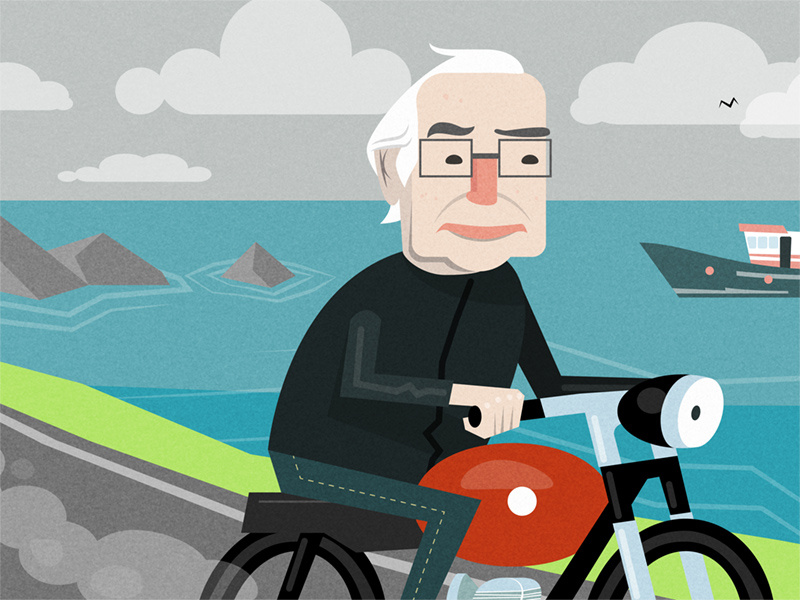 Álvaro Delgado motorbike bike coast vector