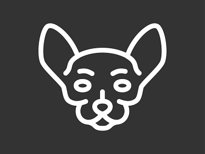 Dog Icon bike bmx chihuahua dog dog icon dog logo illustration line art line illustration logo puppy simple logo sticker