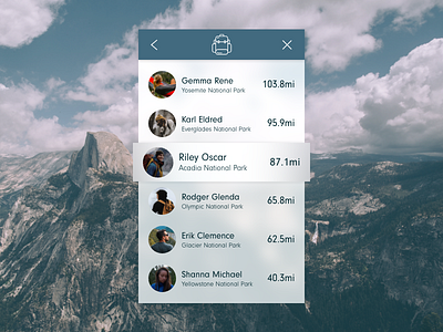 Leaderboard by Yevhen Havrylenko on Dribbble