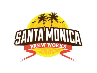 Santa Monica Brew Works Logo beer design logo