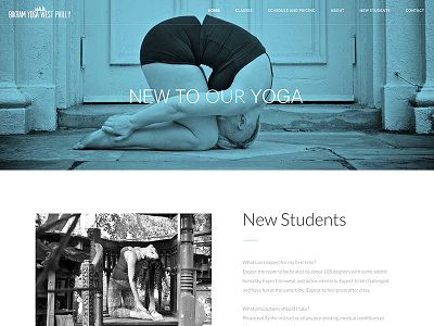 Bikram Yoga West Philly website design