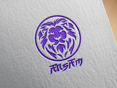 ansam logo branding design designer illustration lion