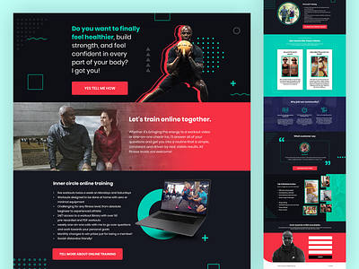 Kajabi Fitness Landing Page fitness fitness coach graphic design landing page web design