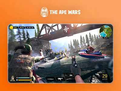 Ape War UI/HUD game graphic design hud modern nft tech ui