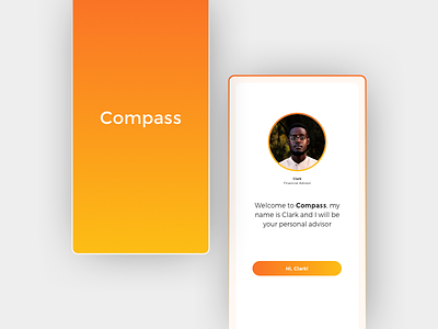 Pitch; Compass - Your personal banking companion banking finance light onboarding ui ux