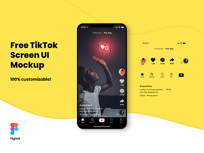 FREE TikTok Screen UI Mockup for Figma