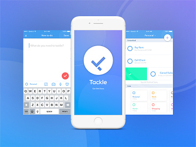 Tackle iOS App group list mobile design mobile ui design product design task list to-do app ui design