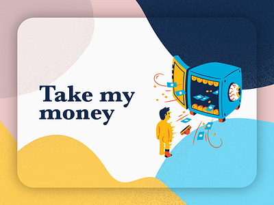 Take My Money! adobe xd card design illustration ui design