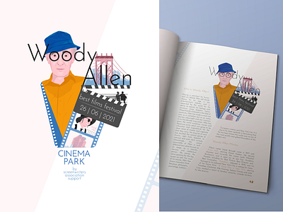 Woody Allen design illustration magazine poster posterdesign vector