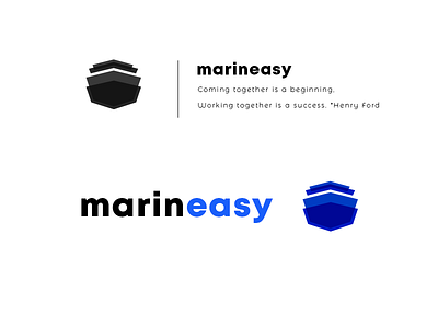 Marineasy Logo Desing blue branding green logo logotype marine