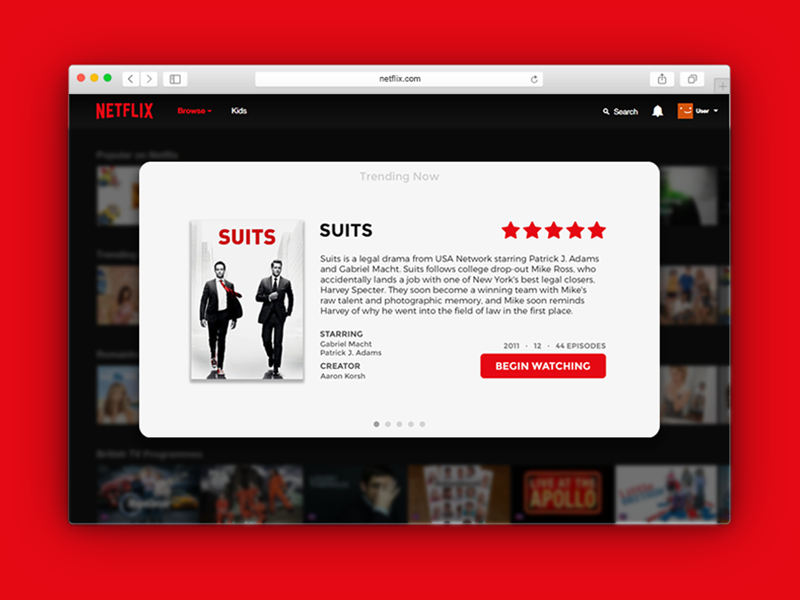 Show Cards clean design interface interfaces minimal netflix product card simple ui uiux ux