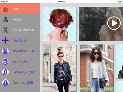 BestCut Navigation app hairstyle ios7 ui